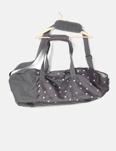 Adidas Bolsa deportiva gris estampada