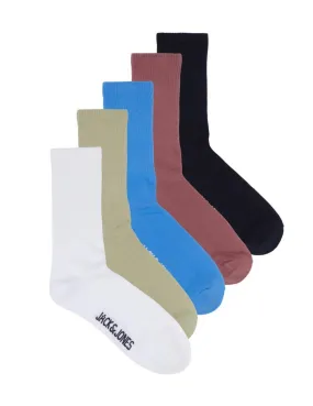 Calcetines altos Jack&Jones Hugo pack 5 multicolor de hombre