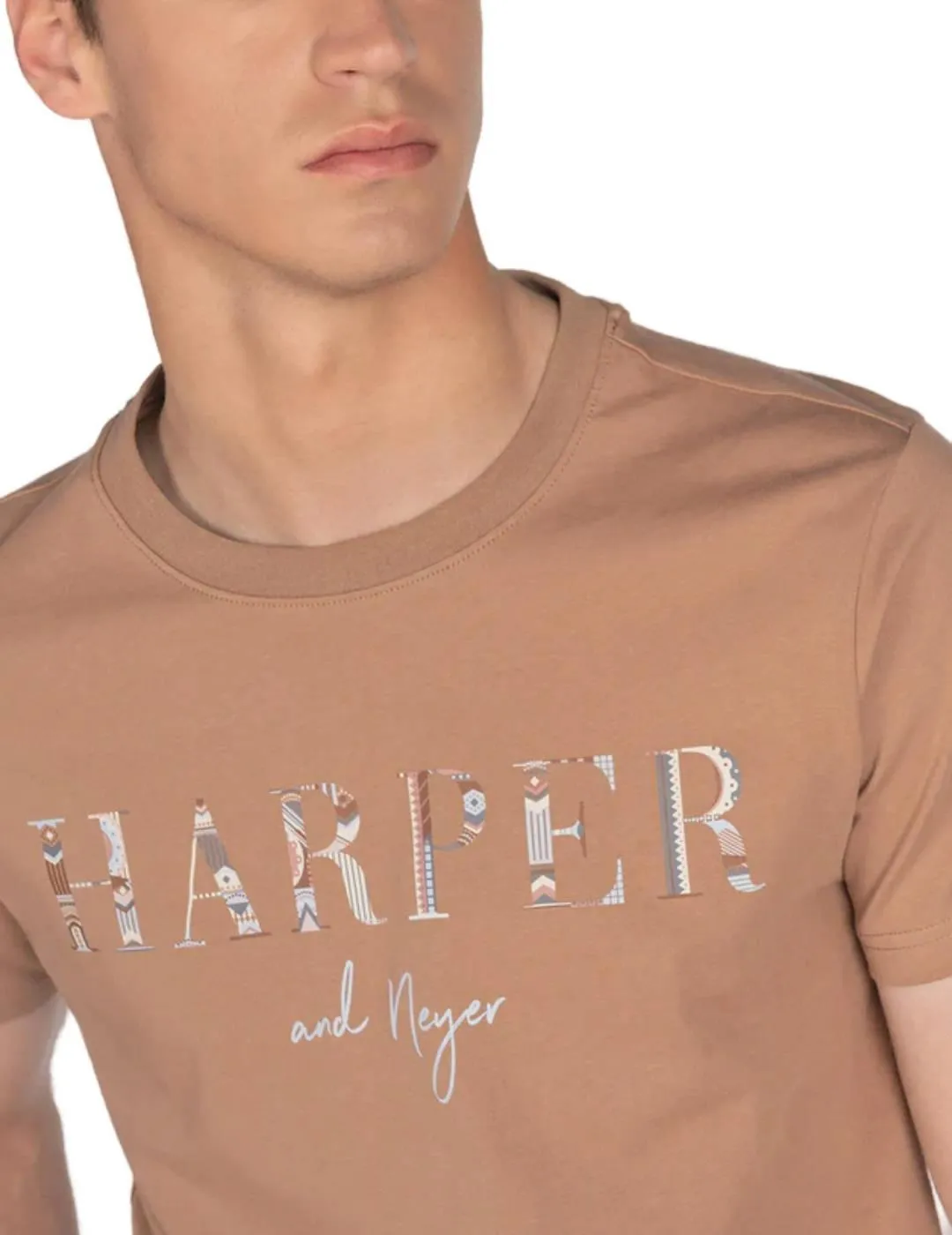 Camiseta Harper&Neyer Holly marrón manga corta de hombre