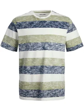 Camiseta Jack&Jones Coast raya verde manga corta de hombre