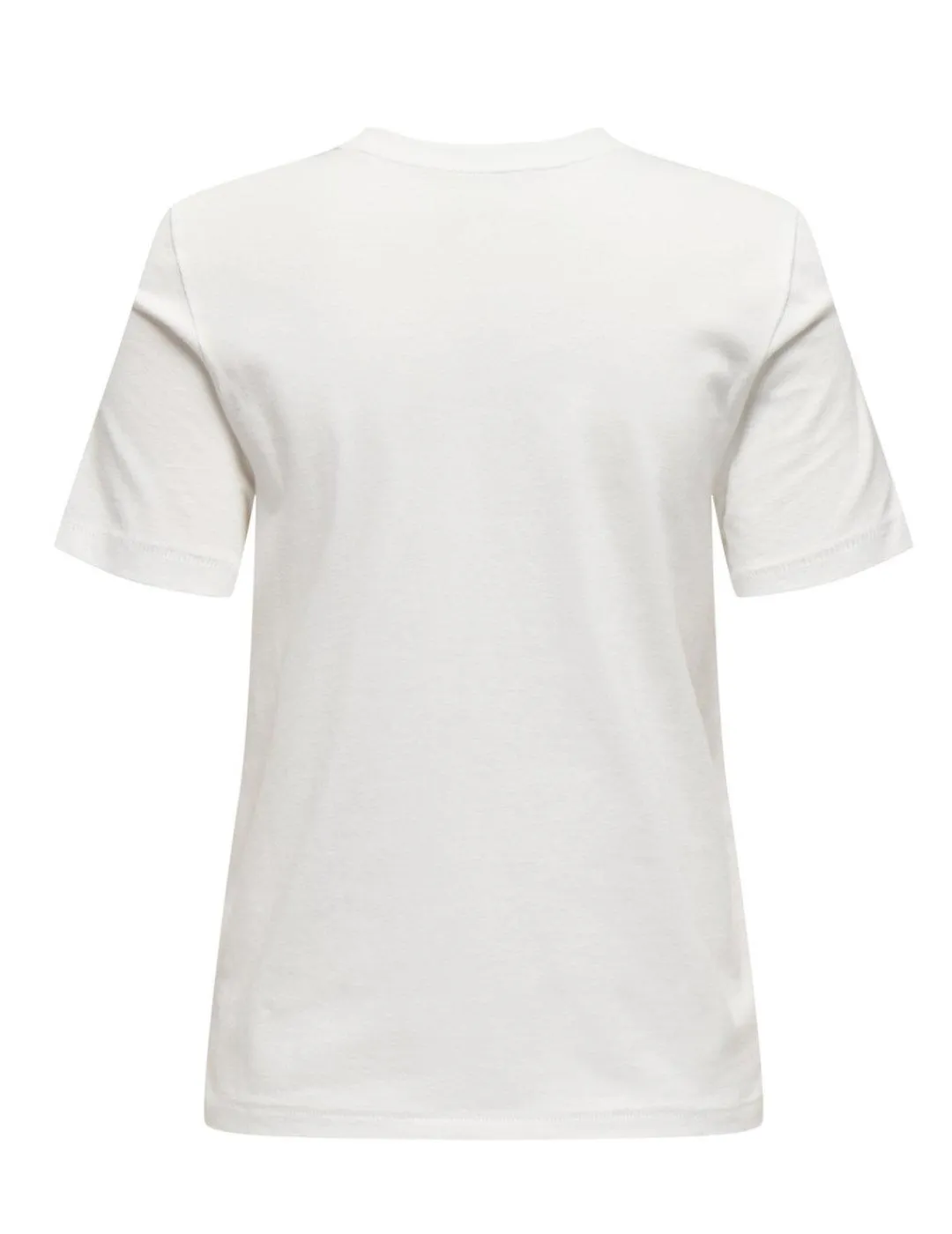 Camiseta Only Tribe blanca bolsillo abalorios de mujer