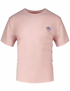 Camiseta Salsa manga corta rosa palo logotipo azul de hombre