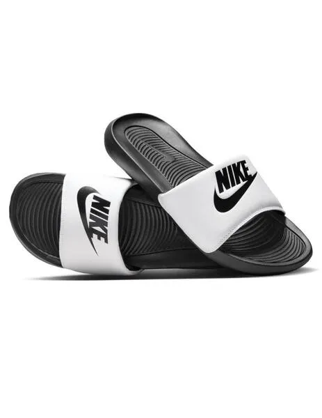 chanclas nike victori one blanco negro de hombre.