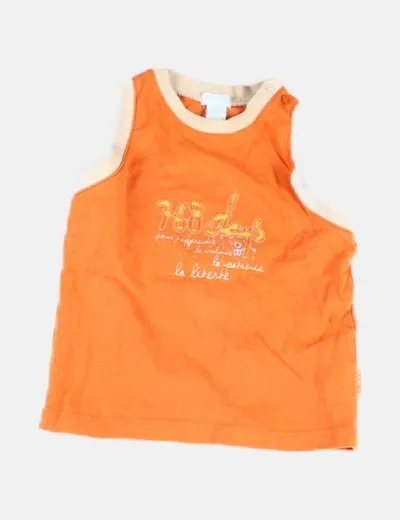 Obaïbi Camiseta naranja estampada