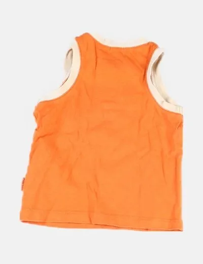 Obaïbi Camiseta naranja estampada