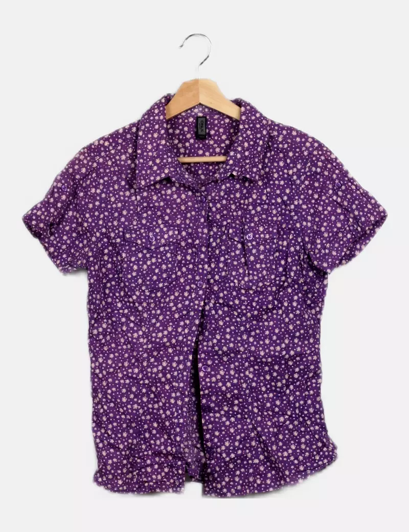 ONLY Camisa morada estampada