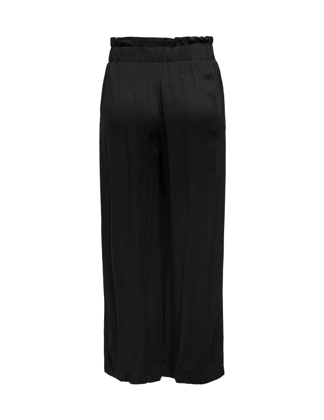 Pantalón Only Caly cropped negro fluido de tela para mujer