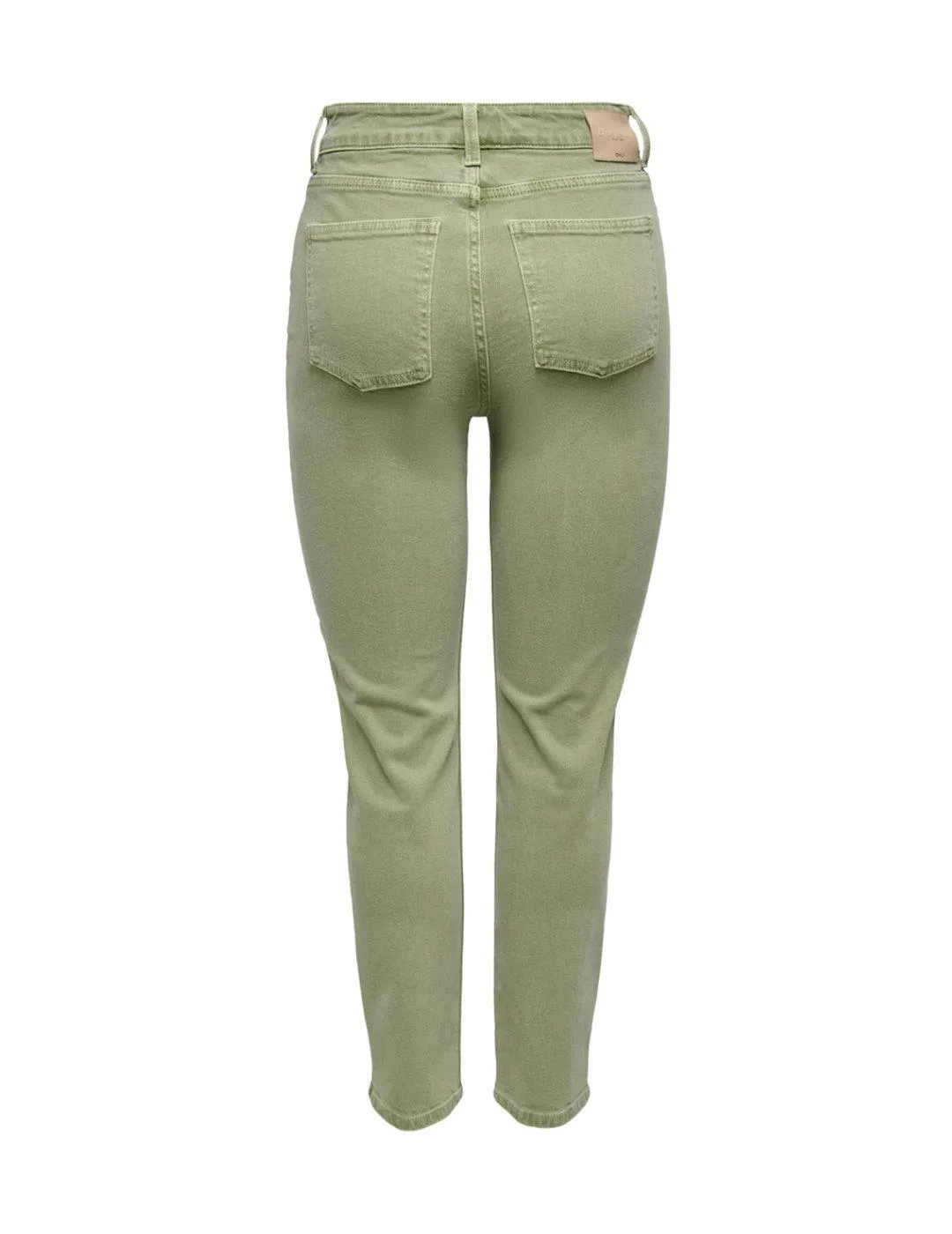 Pantalón vaquero Only Emily verde Slim talle alto de mujer