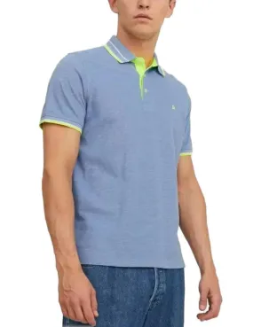 Polo Jack&Jones Paulos azul claro manga corta de hombre