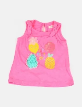 Sfera Camiseta rosa estampada