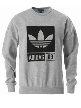 sudadera adidas street grp crew gris hombre