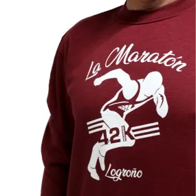 SUDADERA GRANATE MARATÓN LOGROÑO