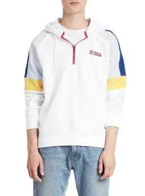 sudadera levis relaxed pieced zip blanco hombre