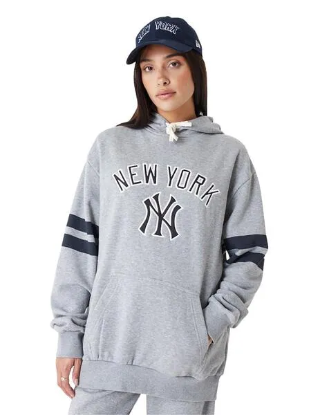 sudadera new era new york yankees oversized gris unisex.