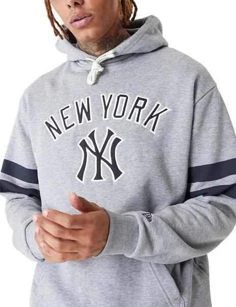 sudadera new era new york yankees oversized gris unisex.