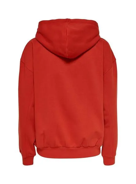 sudadera only abra rojo mujer