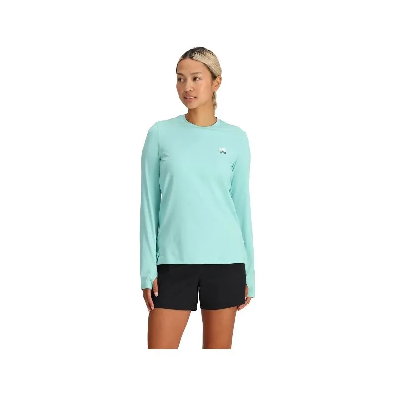 Sudadera Outdoor Research ACTIVE SPECTRUM SUN L/S TEE para mujer (Calcita)