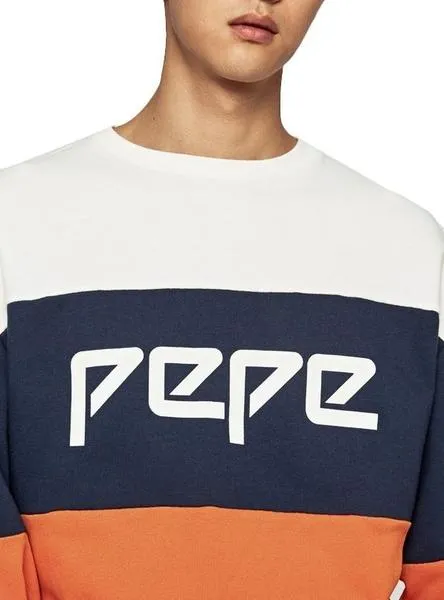 sudadera pepe jeans glenn naranja para hombre