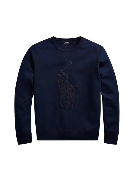 sudadera polo ralph lauren big logo azul hombre