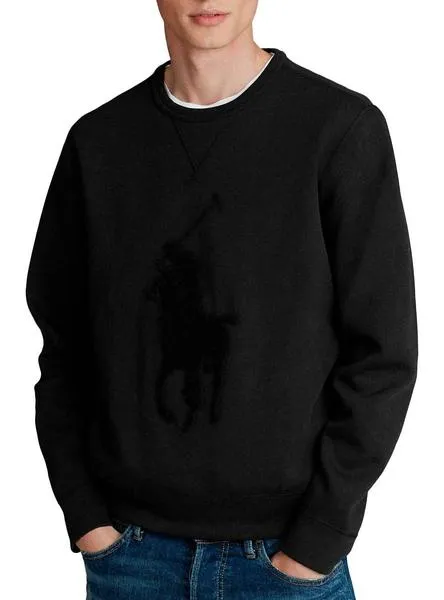 sudadera polo ralph lauren big logo negro