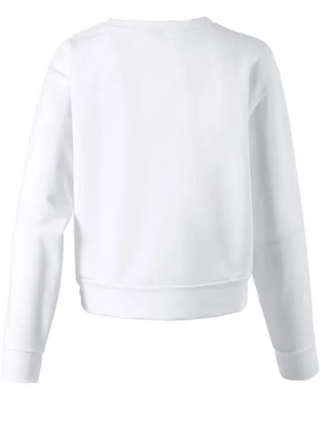 sudadera puma crew sweat blanco niña