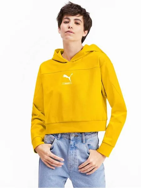 sudadera puma nu-tility amarillo mujer