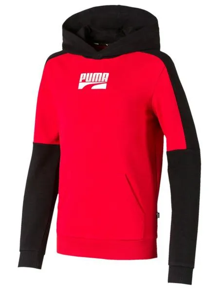 sudadera puma rebel rojo niño