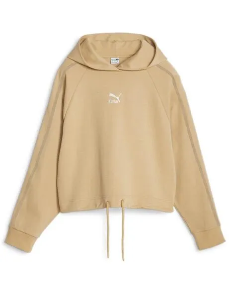 sudadera puma T7 sand dune beige de mujer.