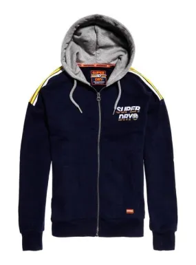 sudadera superdry cali ziphood marino para hombre