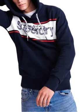 sudadera superdry retro sport azul hombre