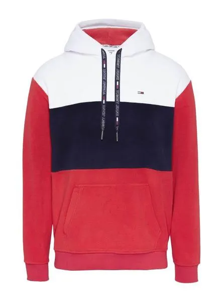 sudadera tommy jeans bold stripe hood para hombre