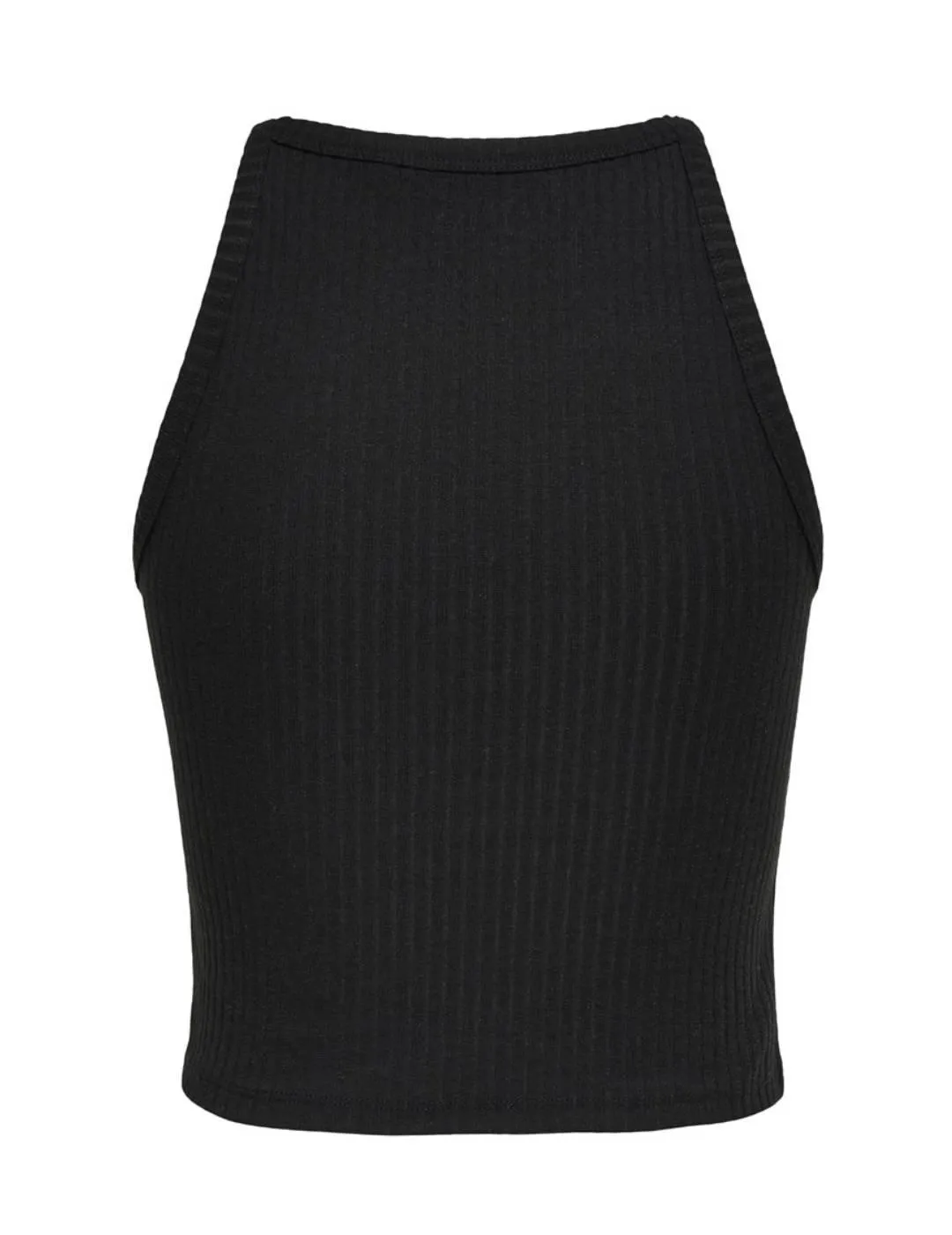 Top Only Emma manga sisa negro de canalé para mujer