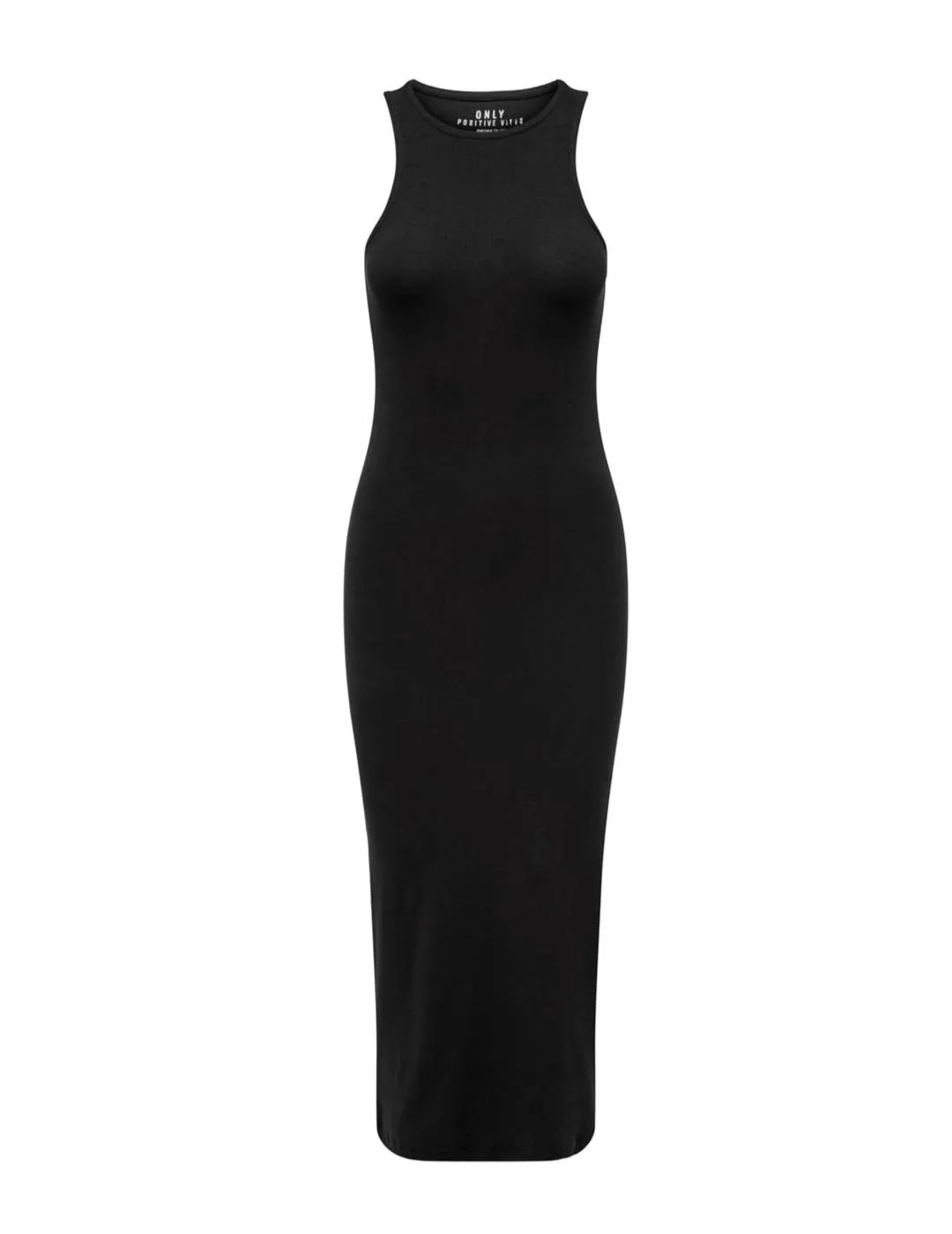 Vestido Only Betty midi negro de canalé para mujer