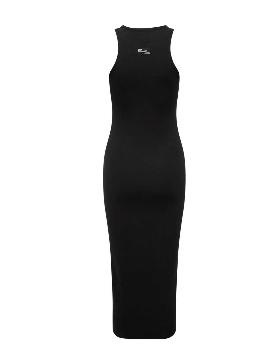 Vestido Only Betty midi negro de canalé para mujer