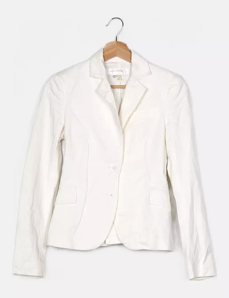 Zara Blazer blanca básica