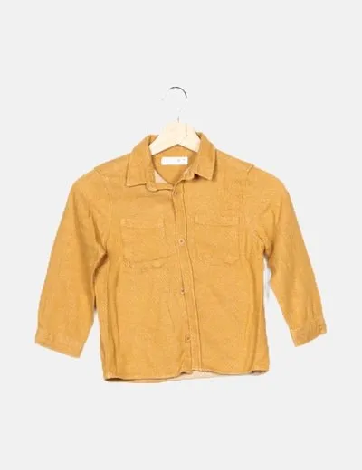 Zara Sobrecamisa mostaza básica